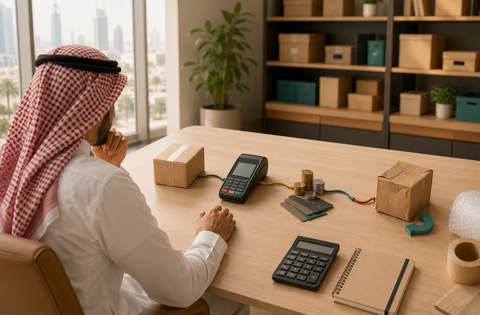 تدفق المدفوعات الإلكترونية في متجر سعودي