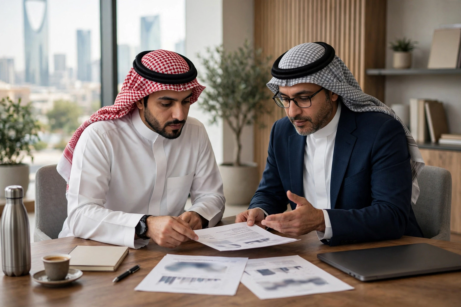مؤسس سعودي ومستشار مالي يراجعان ملف تمويل