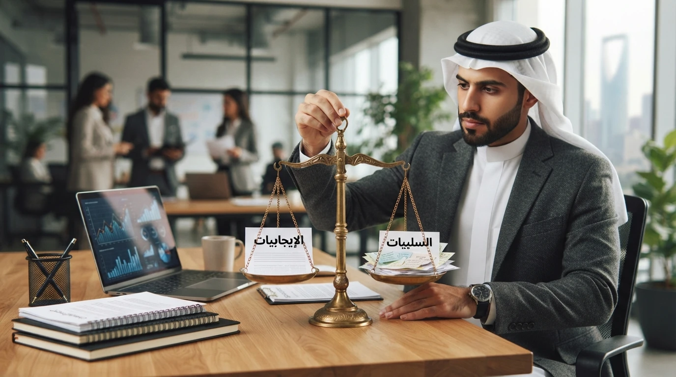 مؤسس ناشئة يوازن ميزان المقايضات المحاسبية